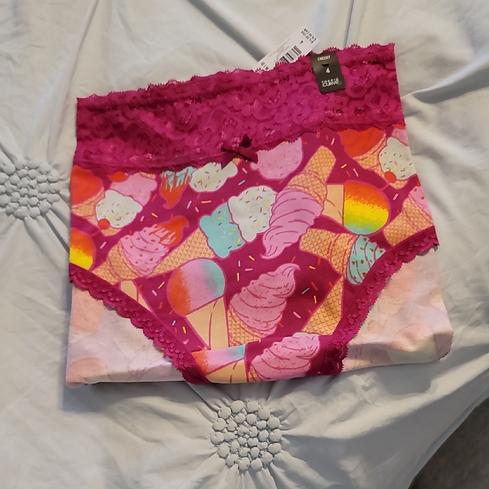 Torrid Womens Magenta Ice Cream & Popsicle Print Briefs